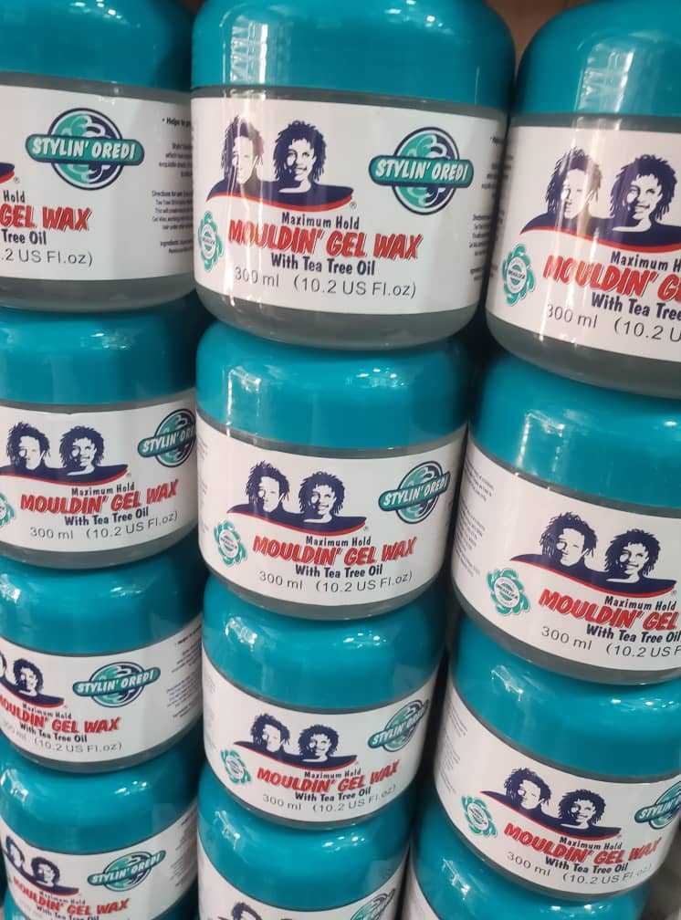 Moulden wax gel for hair
