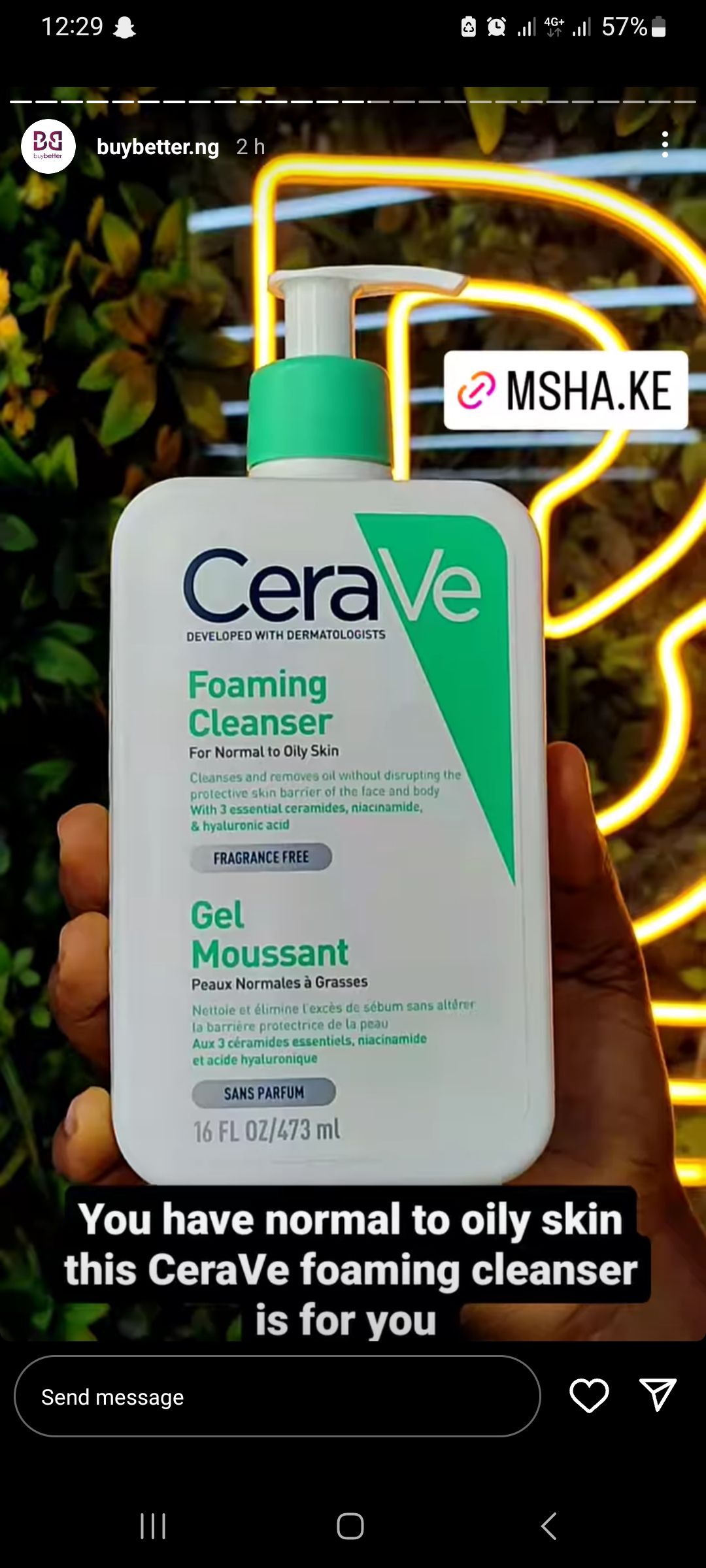Cerave foaming face wash