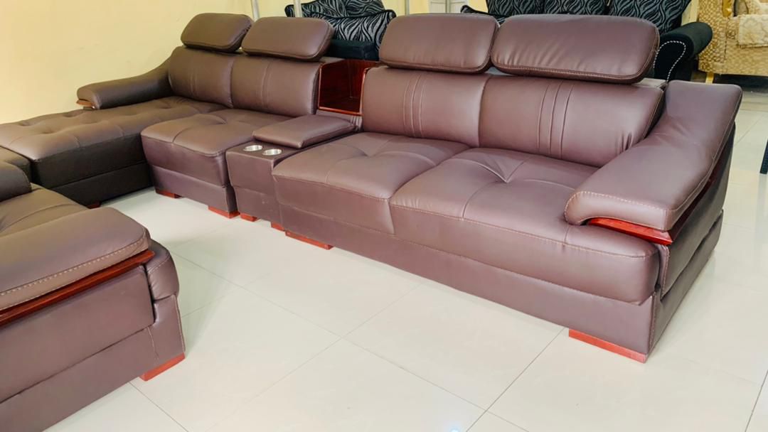 L Shape Leather Sofa for sale at ikeja