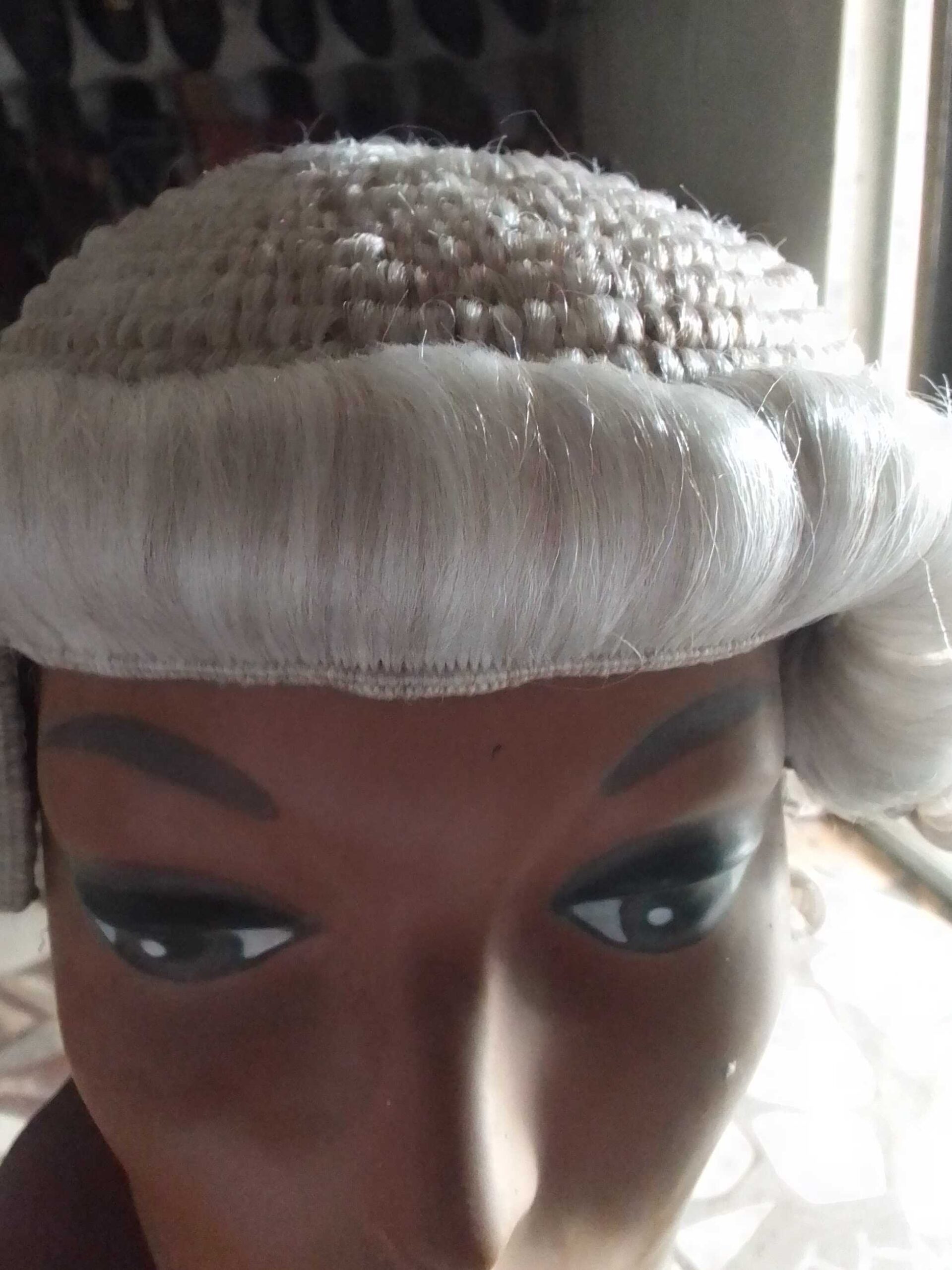 Lawyer wig and grown, men shoe , and palm