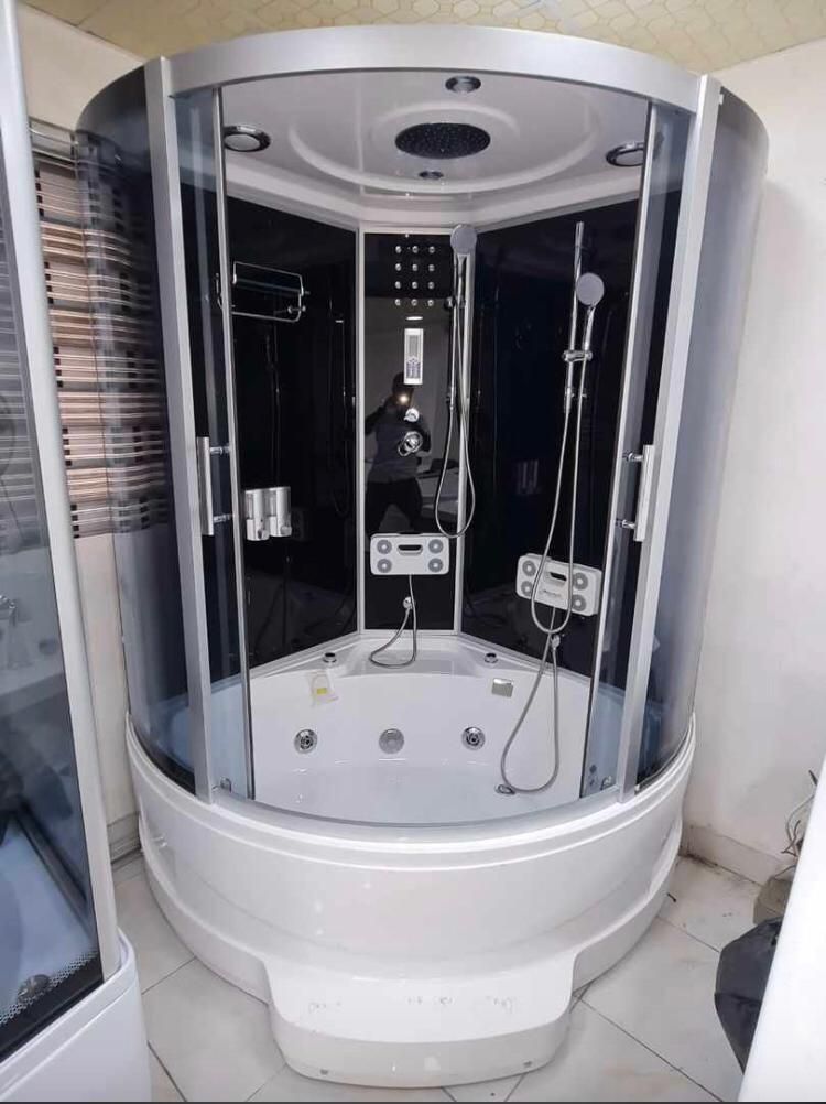 White cubicle bathroom