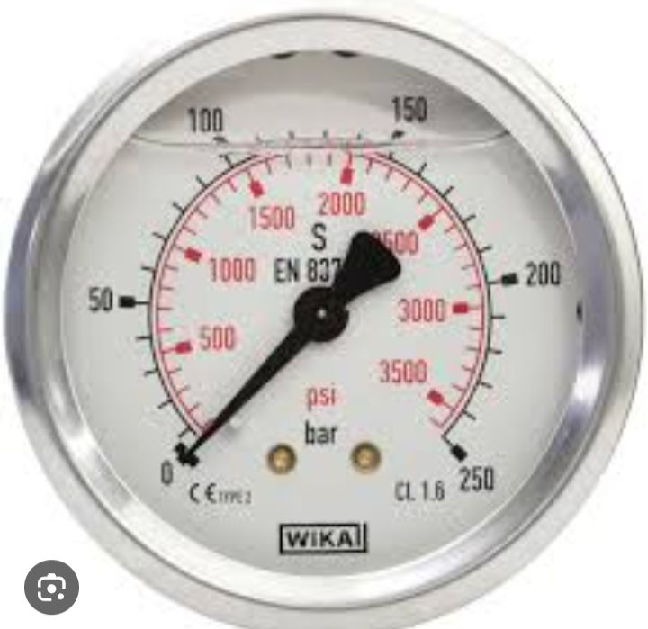 O-10 bar high pressure gauge