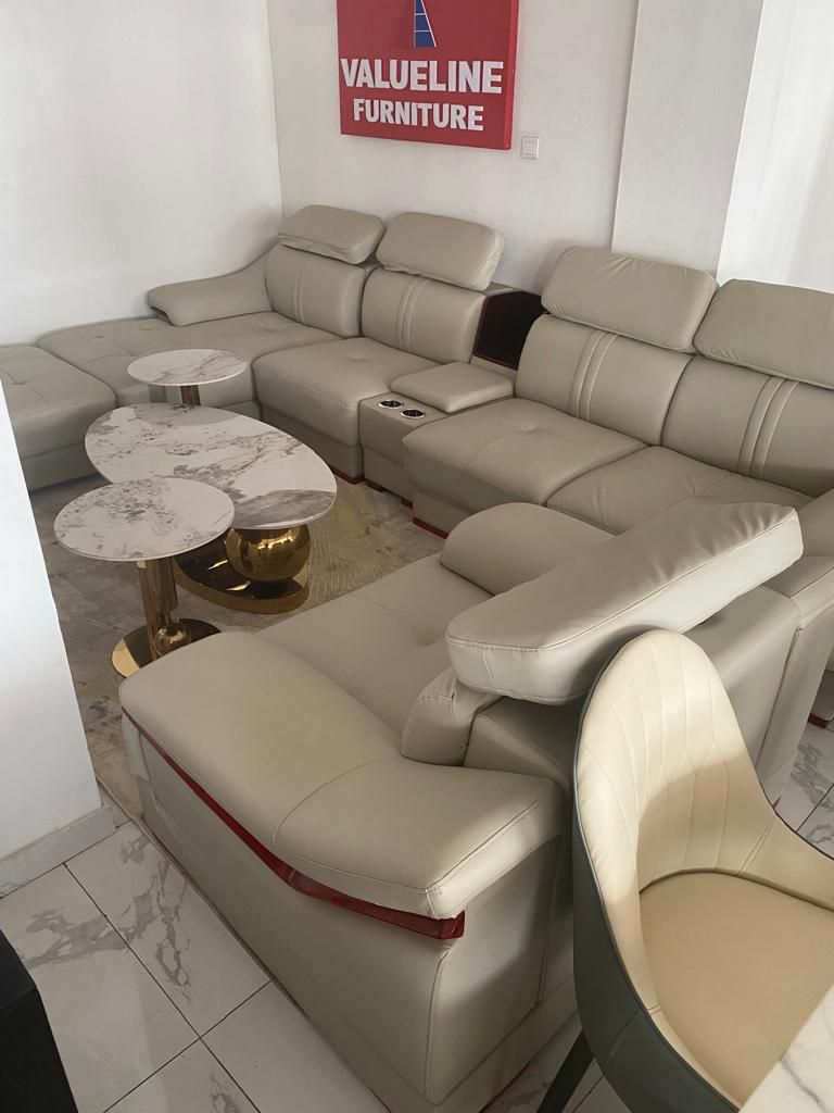 L Shape Leather Sofa for sale at ikeja