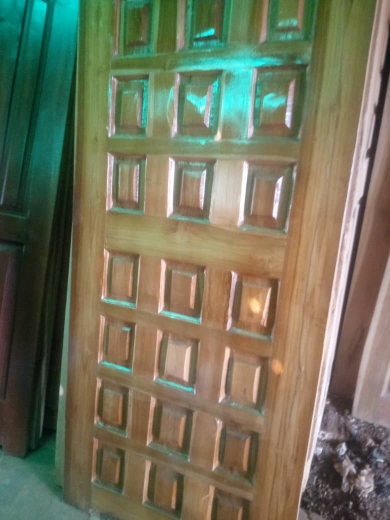 Wooden door for sale at Ikorodu itamaga sawmill