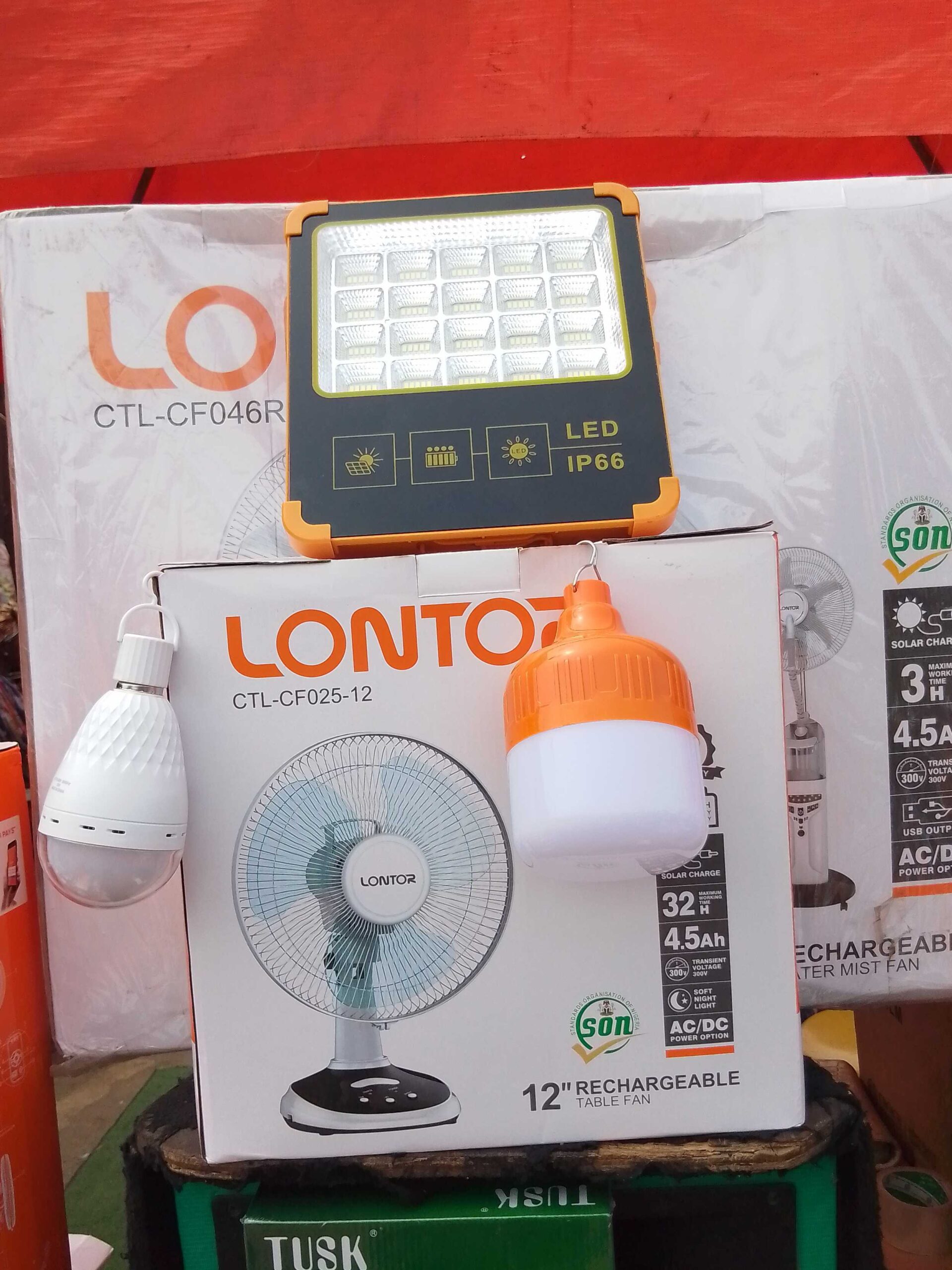 Lontor touch light fan 16 inch rechargeable water mist fan