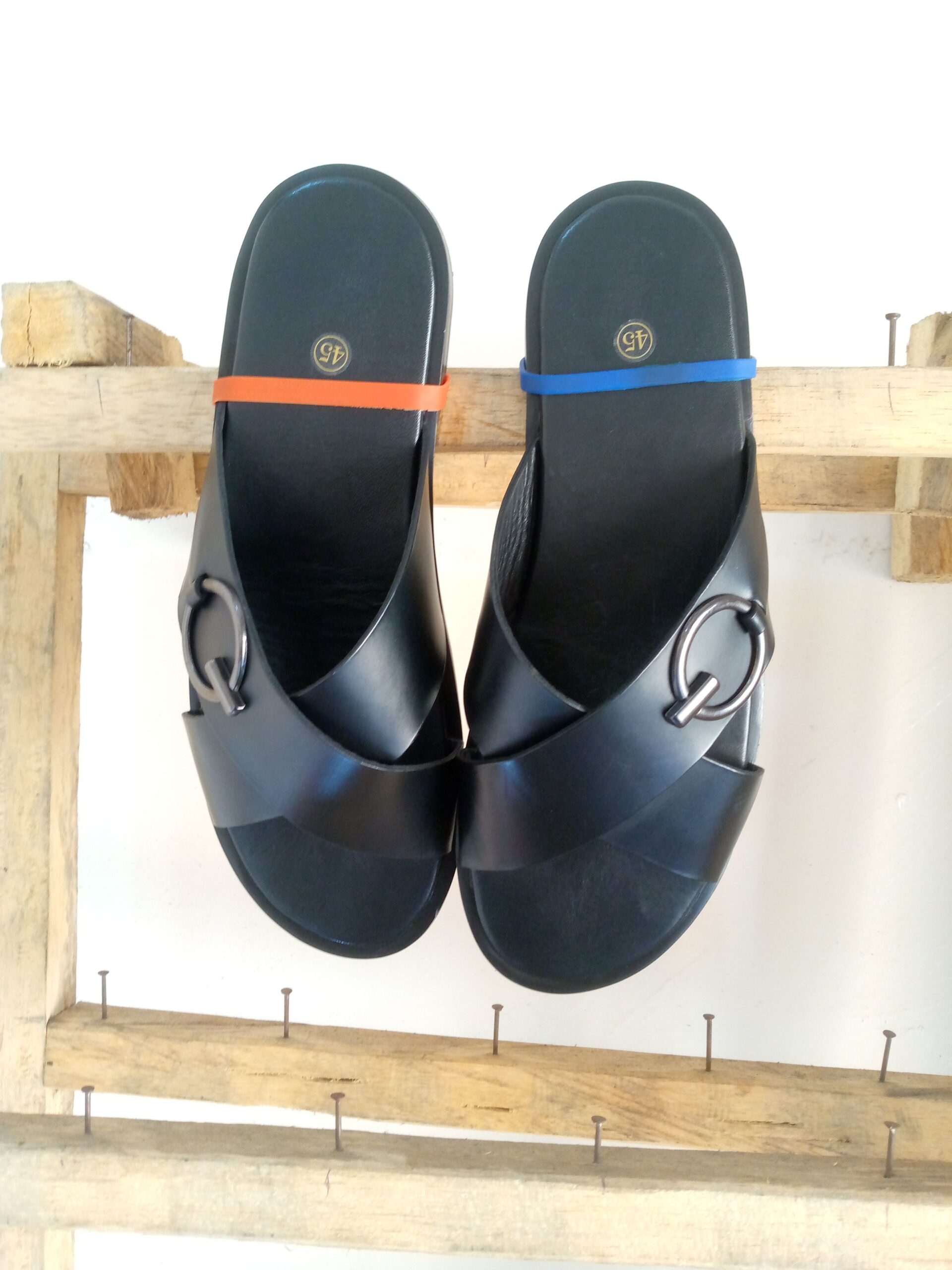 Black leather crossing Palm