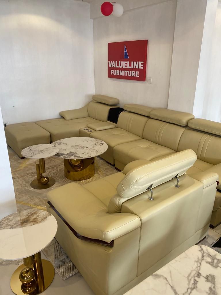 L Shape Leather Sofa for sale at ikeja