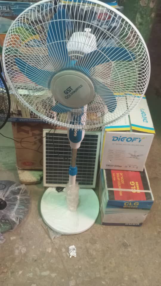 Rechargeable solar fan for sale at ikeja