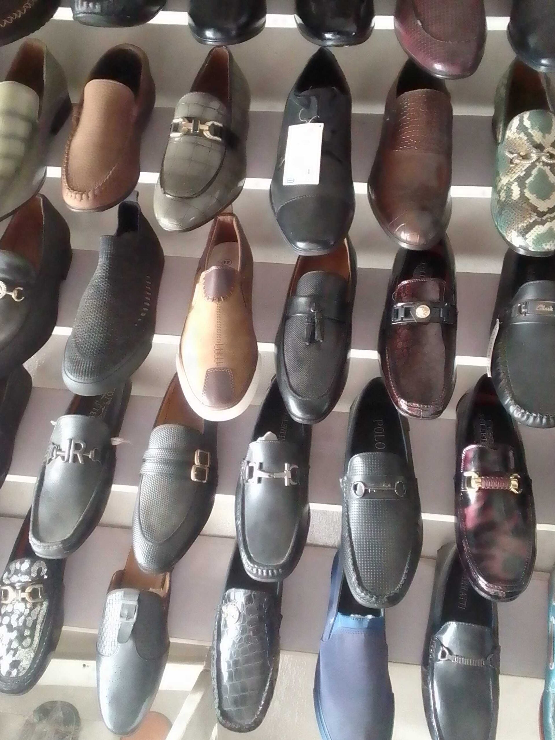 Lawyer wig and grown, men shoe , and palm
