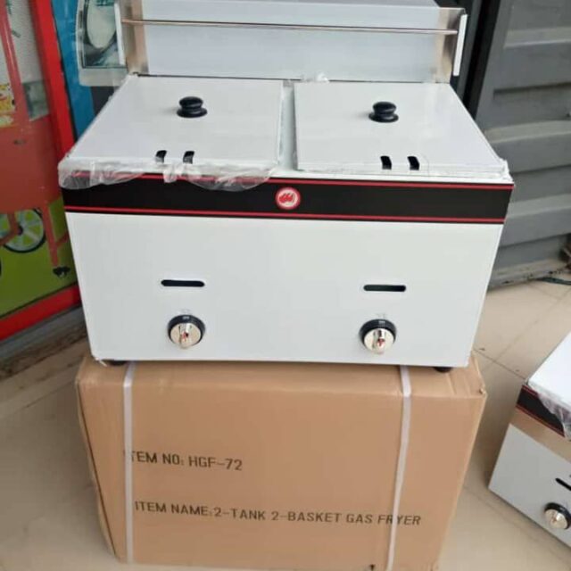 Gas cook oven and deep fryer table top
