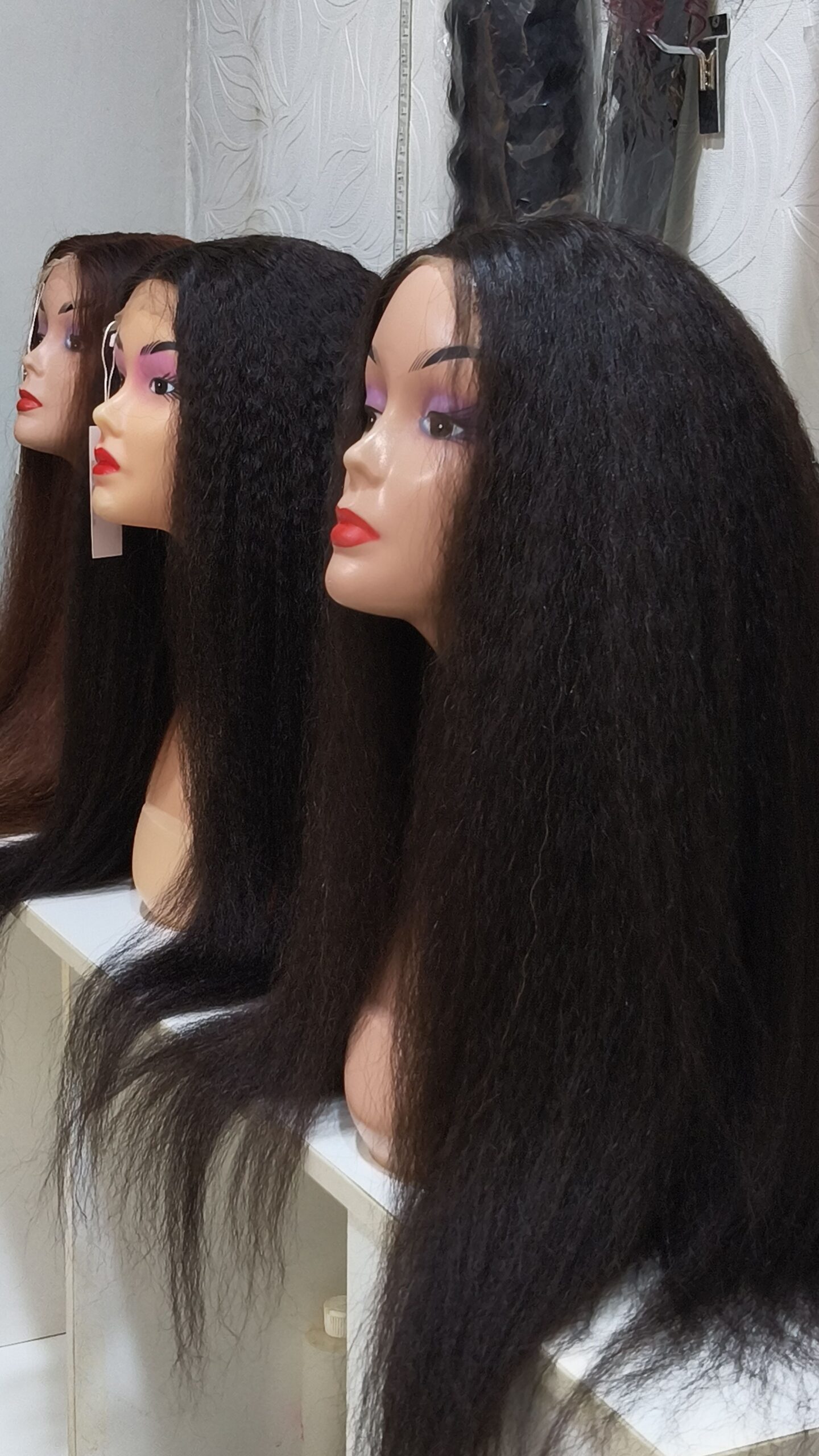 Kinky straight hair