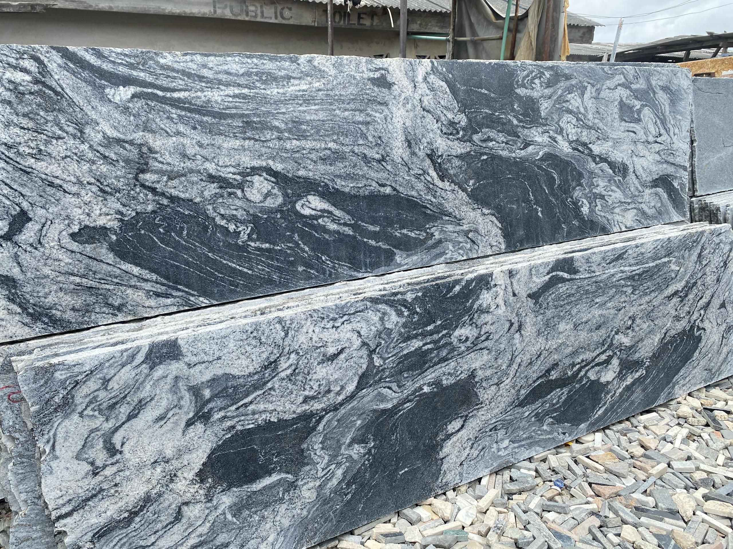 Jubrano granite slabs for staircase.